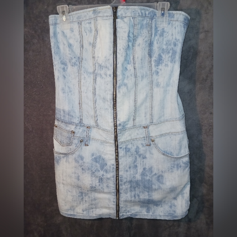 Guess 5 pocket blue Jean mini dress